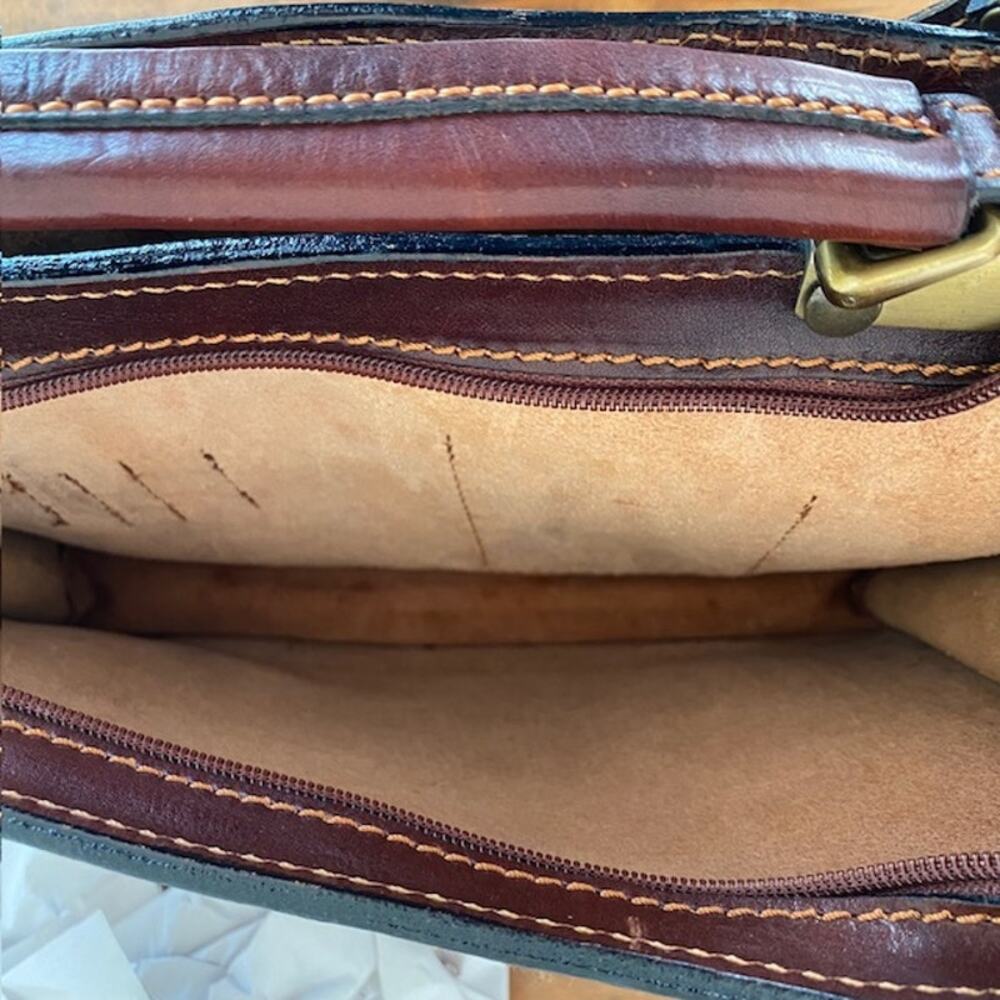 Mele 1880 Made in Italy Handmade Brown Leather Satchel - Picture 8 of 8